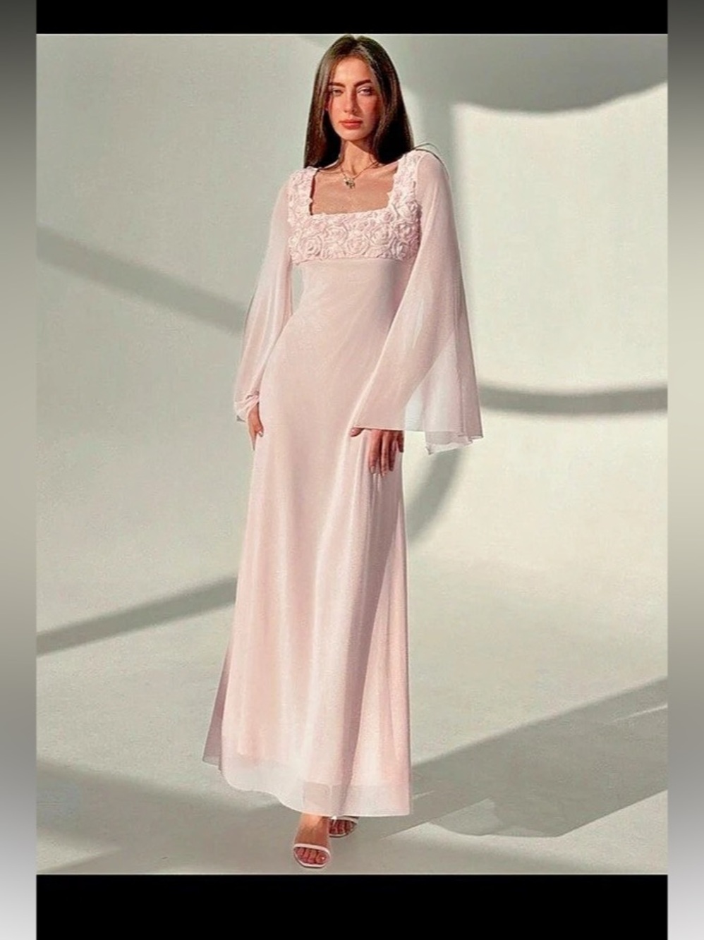 Pink Floral Maxi Dress never worn